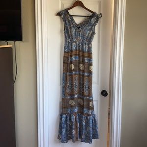 New KARMA HIGHWAY boho tropical maxi dress